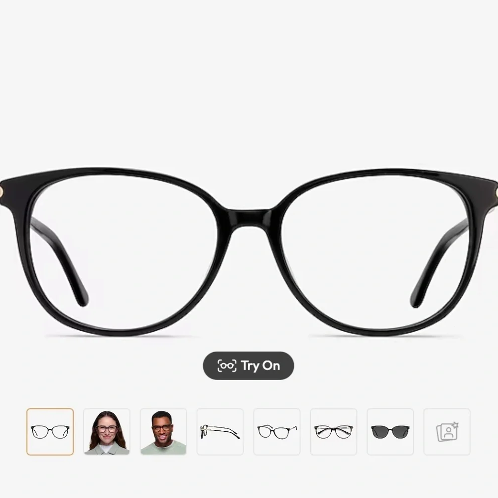 3/$25 Eyebuydirect Jasmine Cat Eye Black Reading and Blue Light Glasses